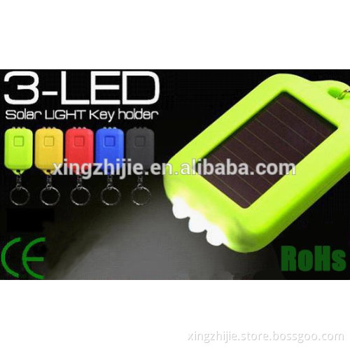 2014 hot sale diaphanous solar key chain buy direct from china factory